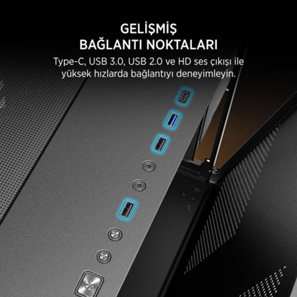 KASA James Donkey Stark S800 4xARGB Temperli Cam 650W 80+ Bronze ATX S