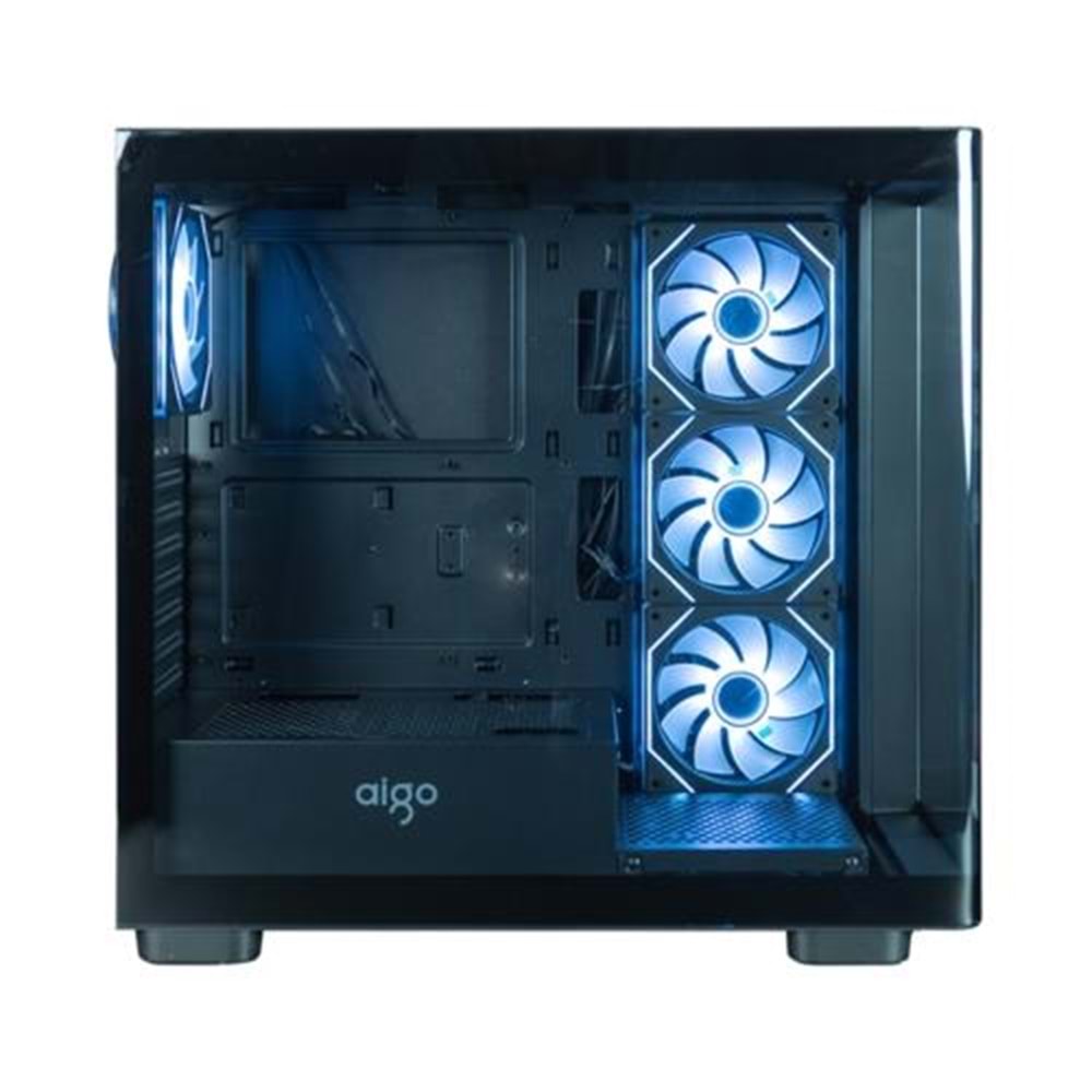 Kasa Aigo DS900G Siyah AT-750W 80+ Bronze 4xARGB Fan Mid Tower Kasa