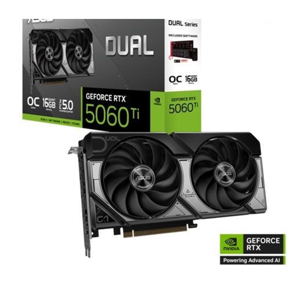 Ekran Kartı Asus DUAL-RTX5060Ti-O16G 16GB 128bit GDDR7
