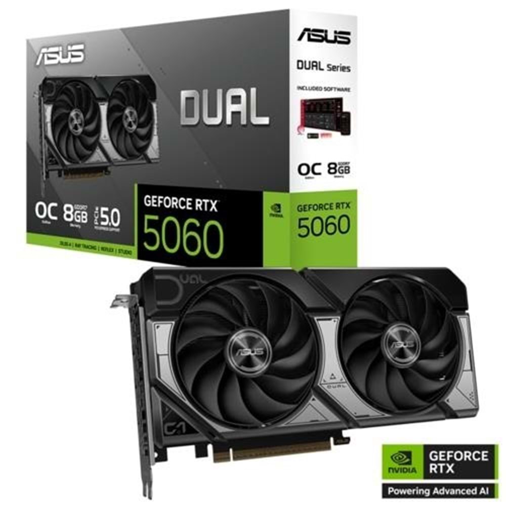 Ekran Kartı Asus DUAL-RTX5060-O8G 8GB 128bit GDDR7